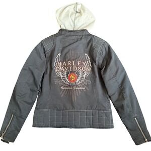 Harley-Davidson Women's 3-in-1 Jacket with Removable Hoodie Insert 2 PCS‎ Medium